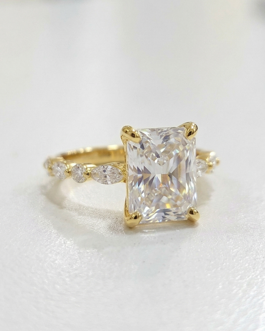 Ziya 3.5 CT Radiant cut engagement ring by Vai Ra