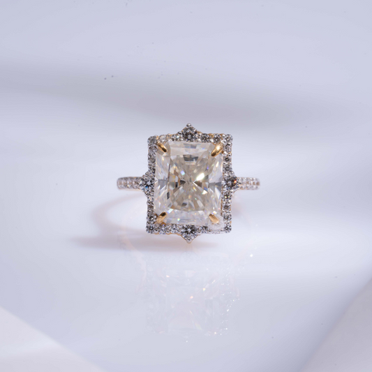 Mirelle Statement 7.29 Carat Diamond and Moissanite Ring by Vai Ra