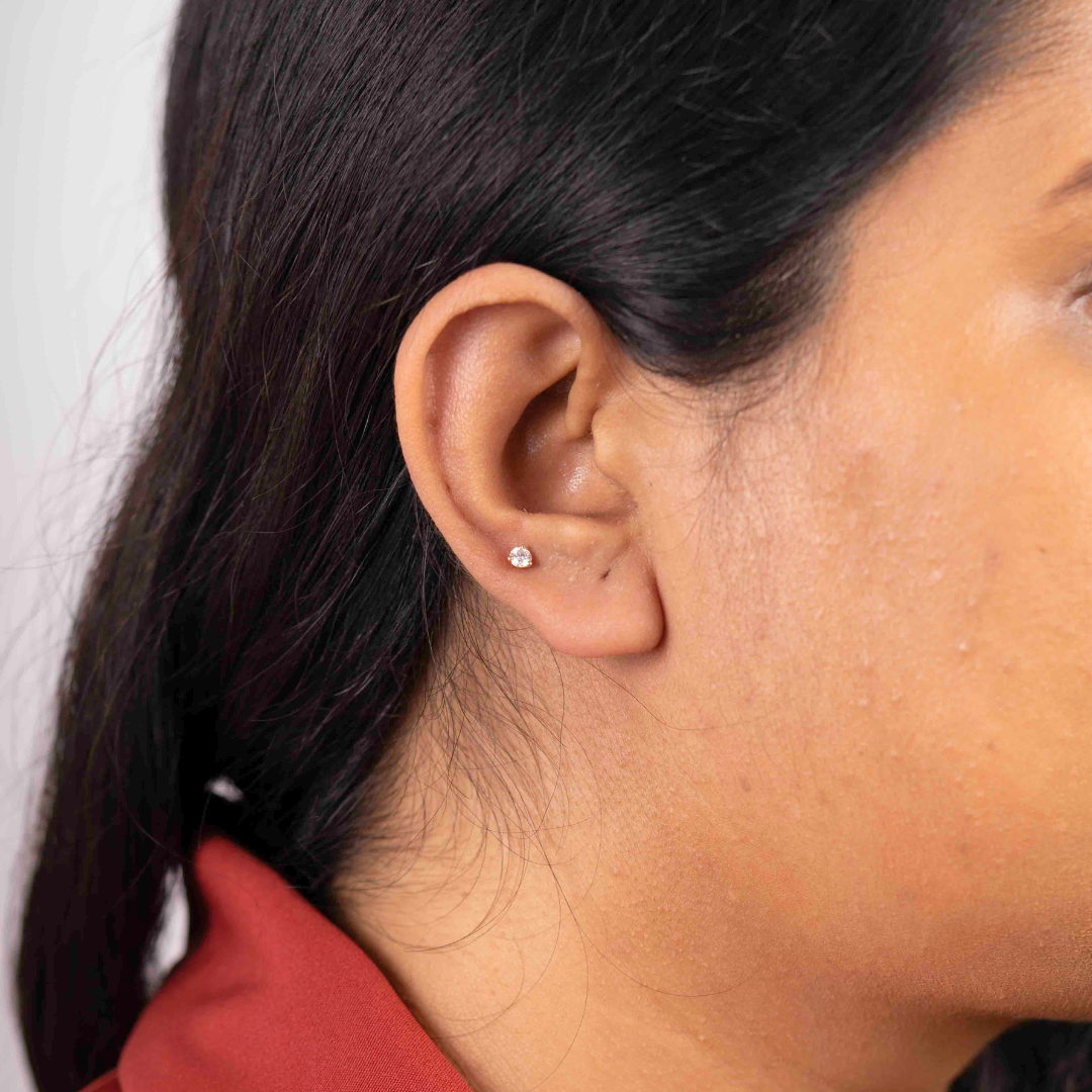 Diamond and Moissanite Multipiercing Earring by Vai Ra 