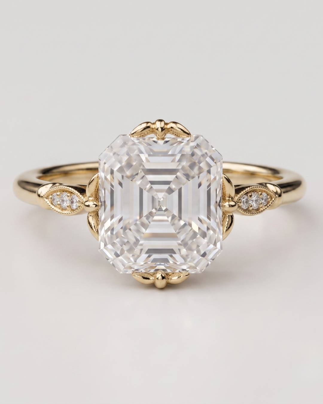 Asscher Solitaire Ring