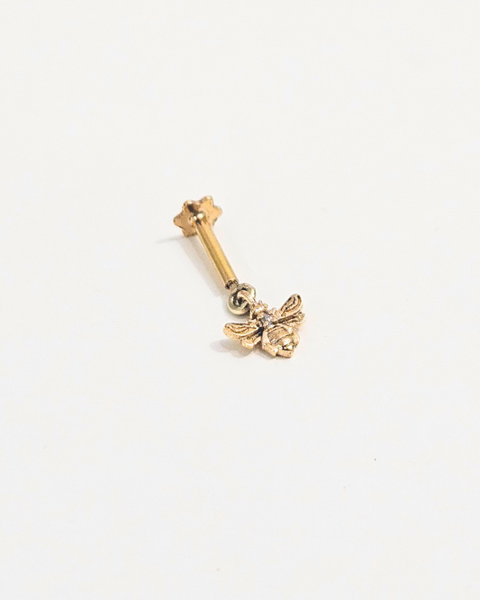Honey Bee 18KT Gold Moissanite Bugadi b Vai Ra