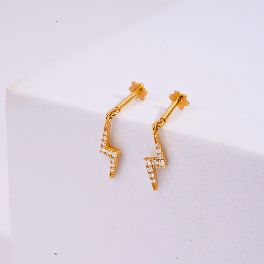 Diamond Bolt Bugadi ihelix piercing in Moissanite and Diamond by Vai Ra