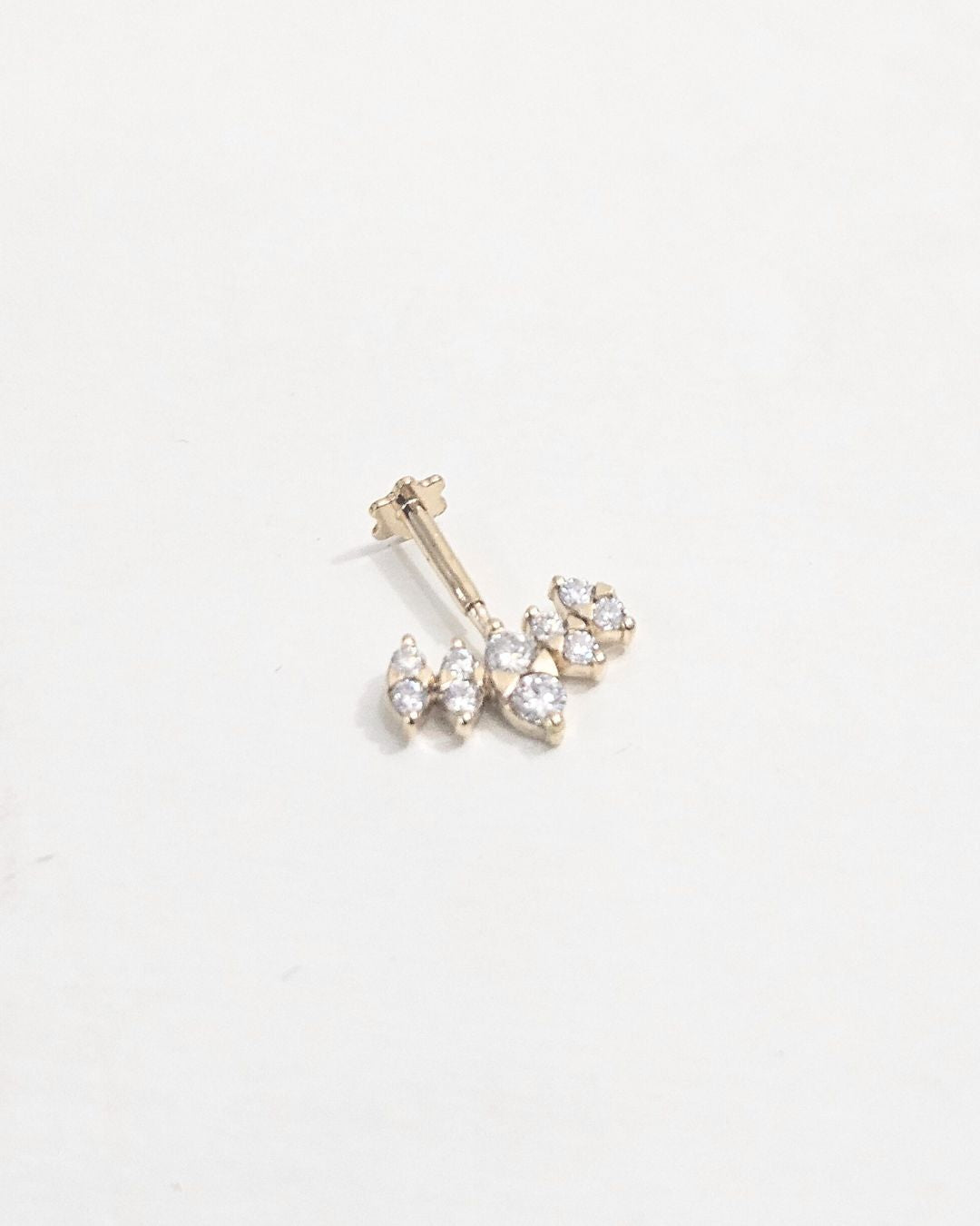 Lotus Fixed Cluster Bugadi Piercing Earring