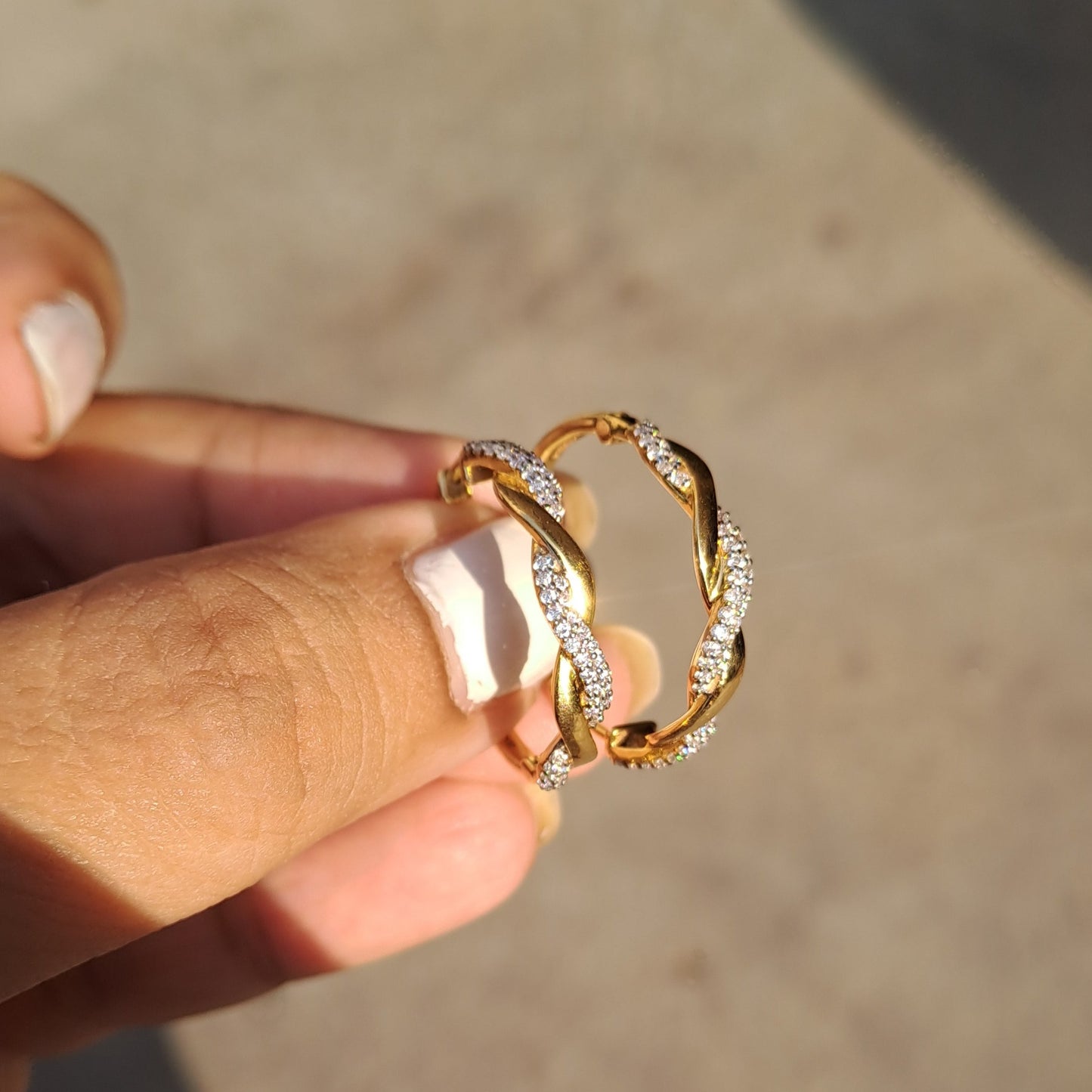 Moissanite Diamond Hoops