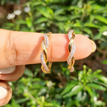 Moissanite Diamond Hoops