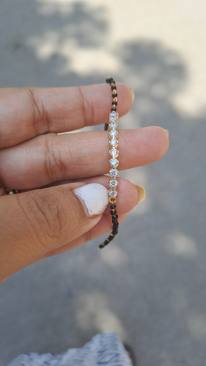 9 sister moissanite diamond Mangalsutra bracelet 