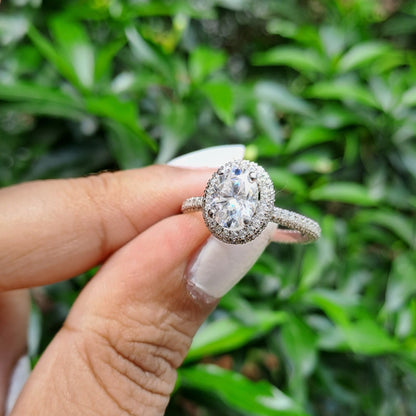Oval moissanite Diamond Ring