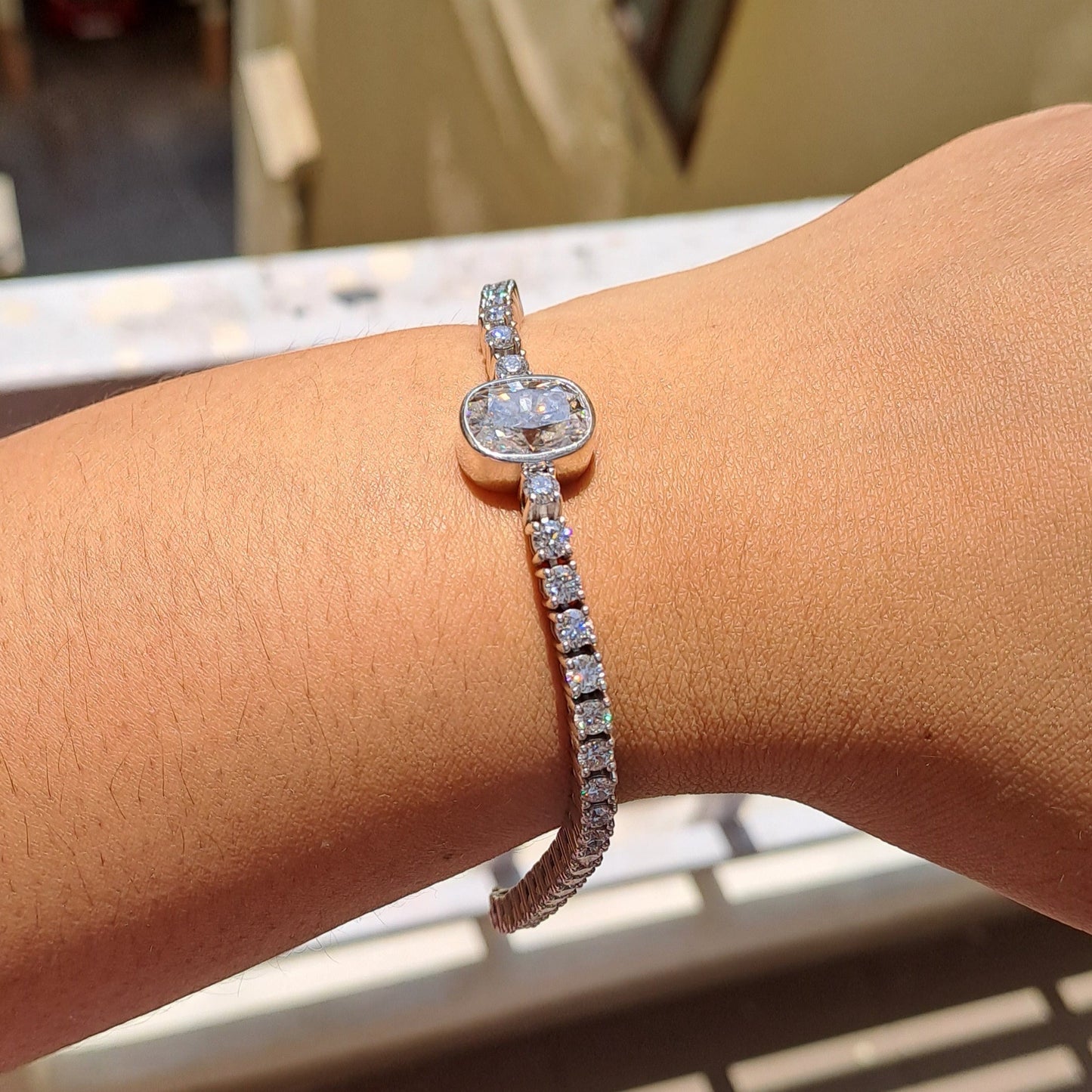 Statement Moissanite Tennis Bracelet 