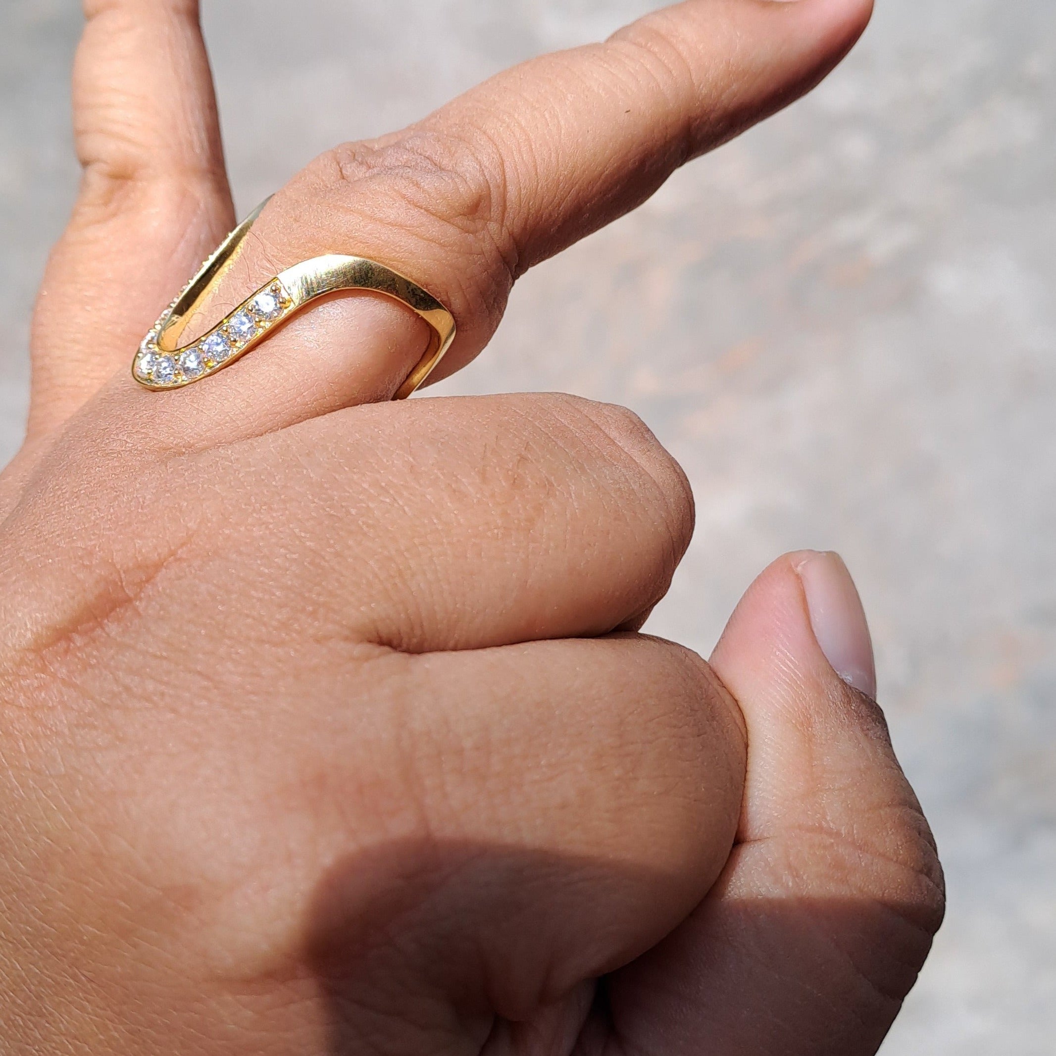 Gold jewllery adjustable finger ring | Sakhi Fashions – sakhifashions