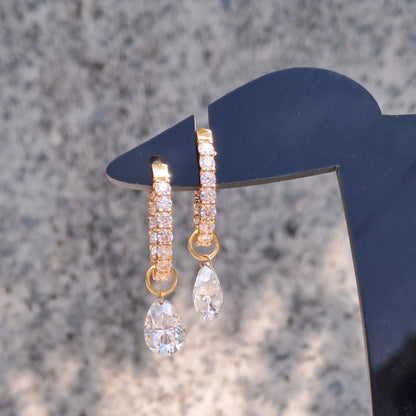 Floating Diamond Hoops