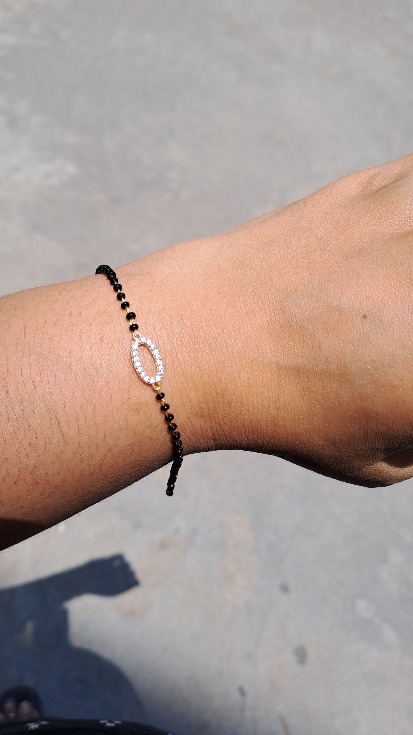 Oval Moissanite diamond Mangalsutra bracelet