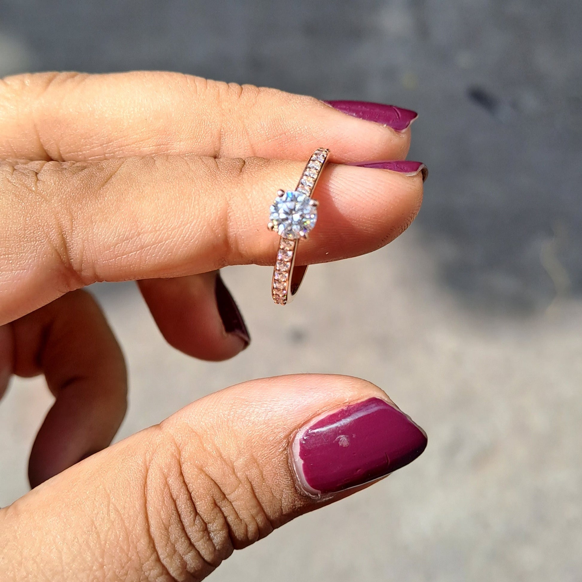 Buy Dainty Solitaire Ring CT) Vai Ra - Main Image