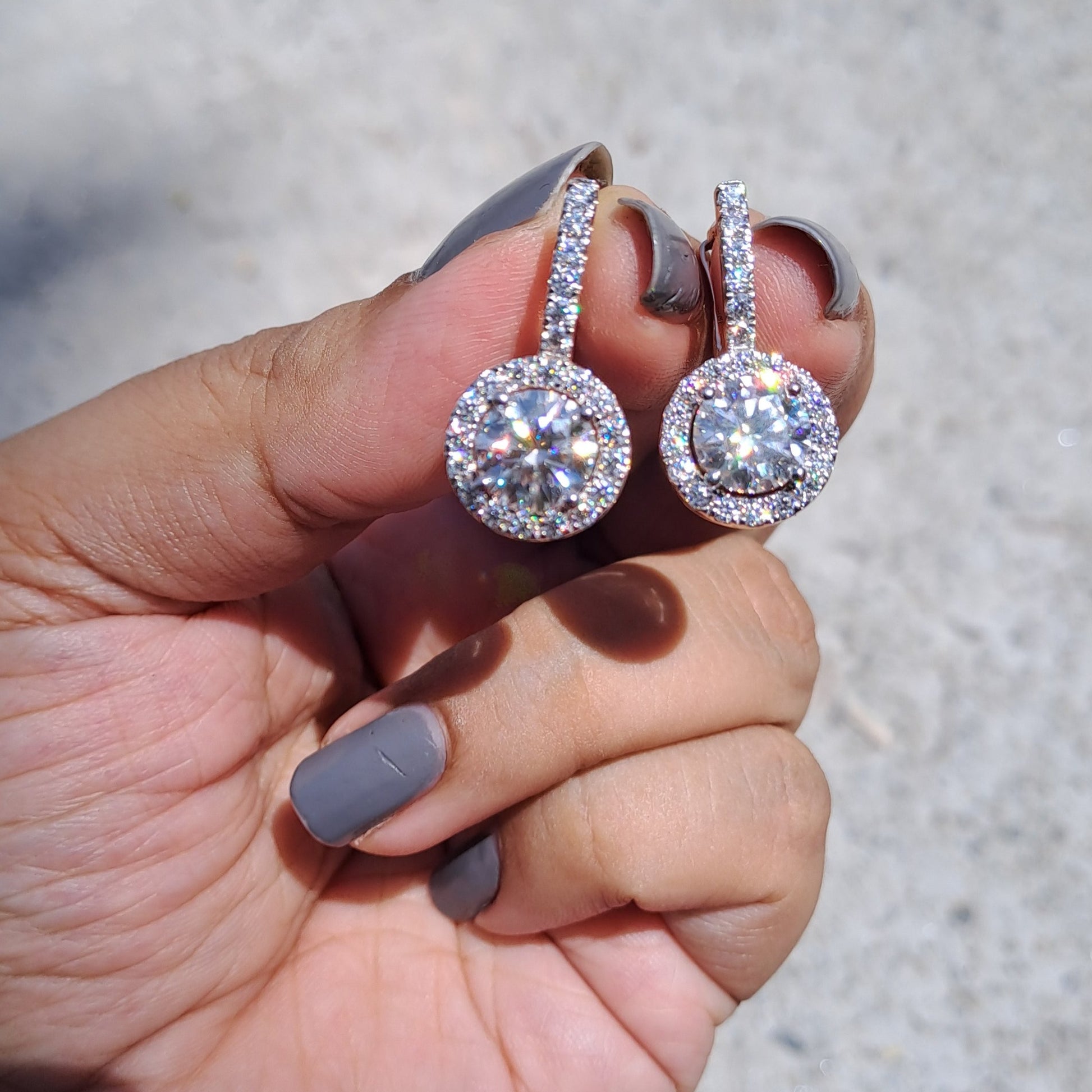 Moissanite Earring and pendant set