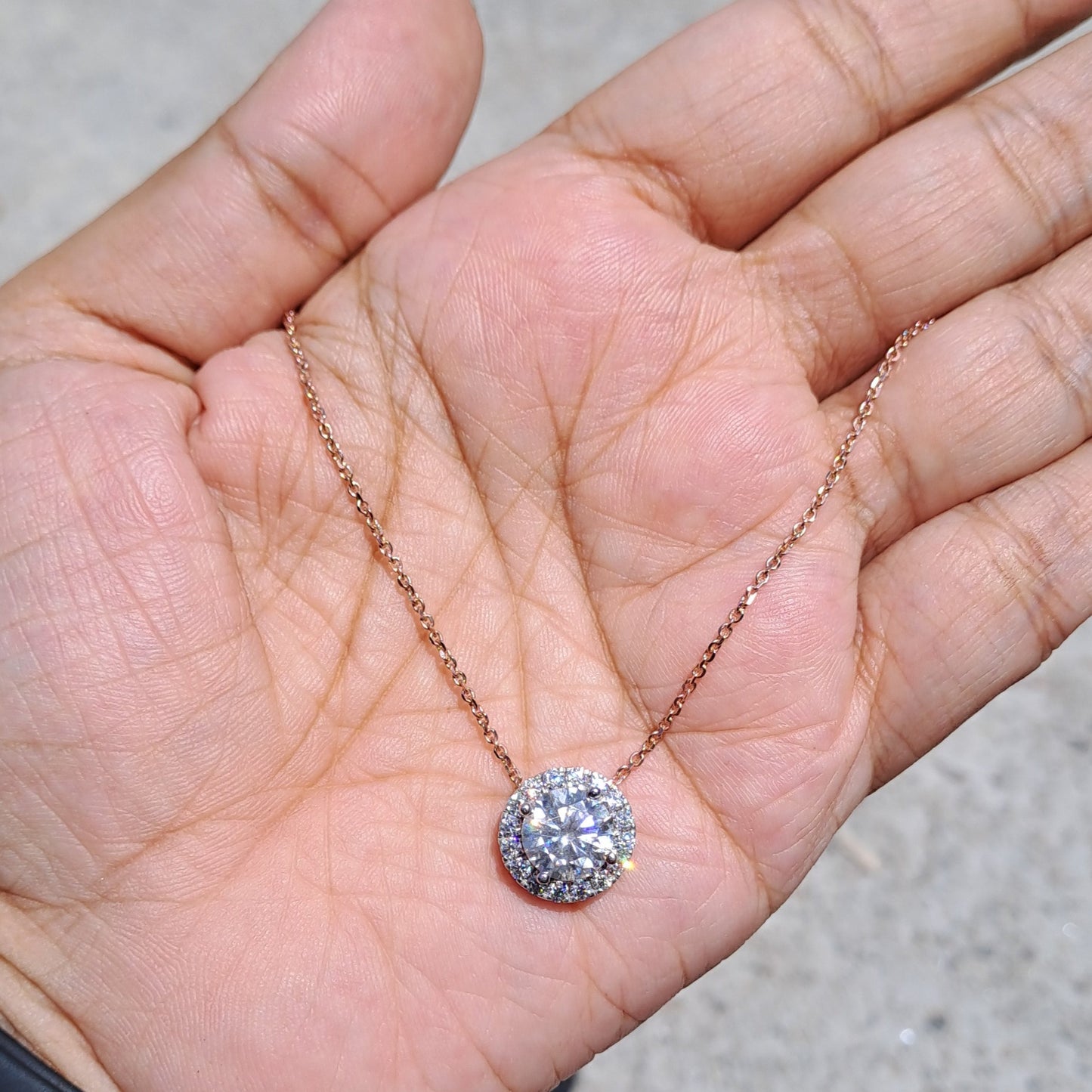 Moissanite Earring and pendant set