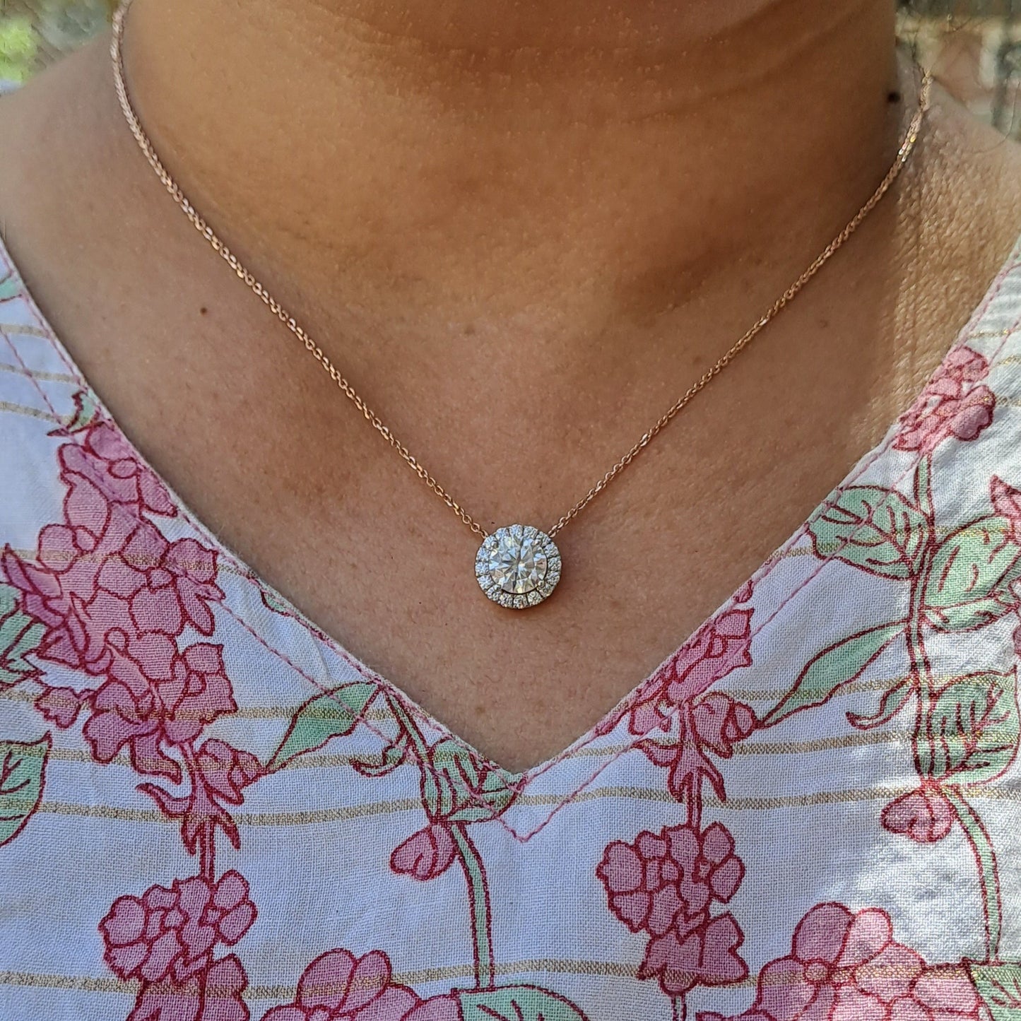 Moissanite Earring and pendant set