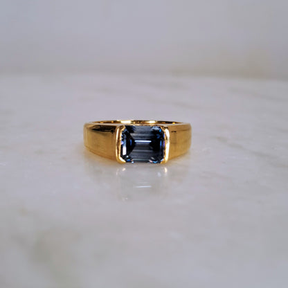 Corn Blue Moissanite or blue sapphire Ring for Men 