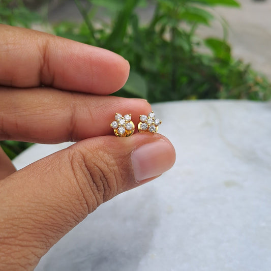 Jiya Flower Earring (0.53 CT in 18Kt Gold)