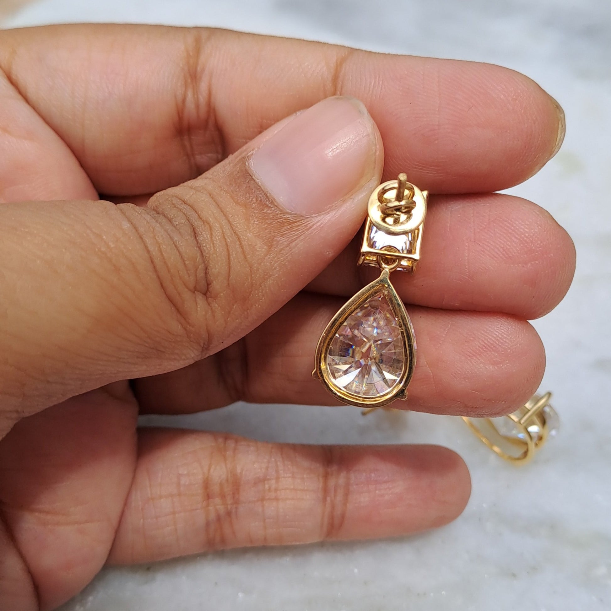 Moissanite Diamond Statement Earrings