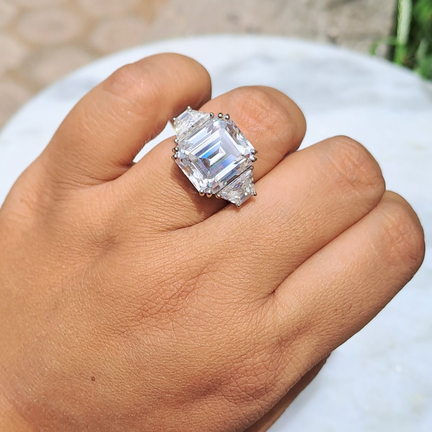 Statement Moissanite Diamond Ring