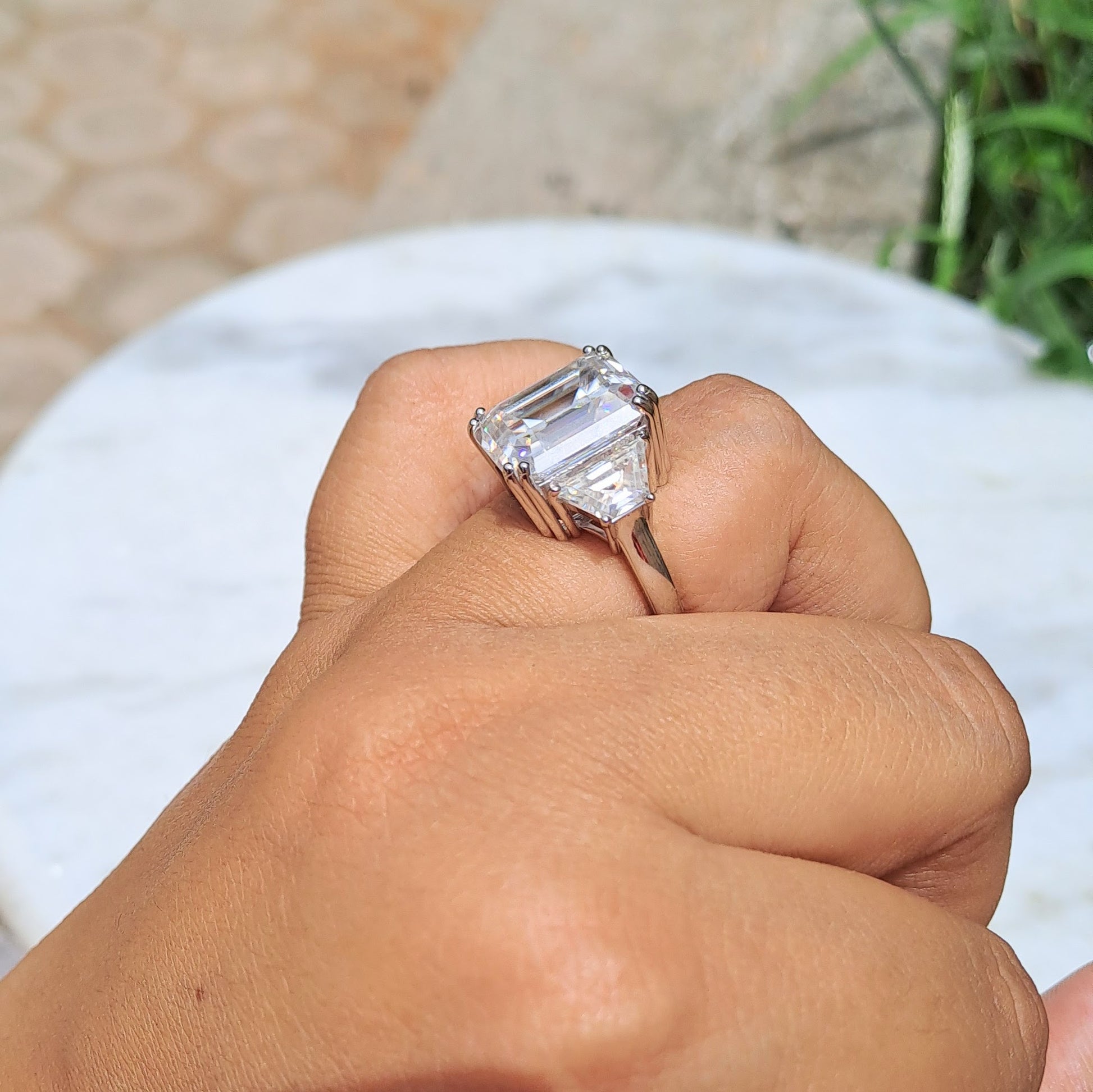 Statement Moissanite Diamond Ring