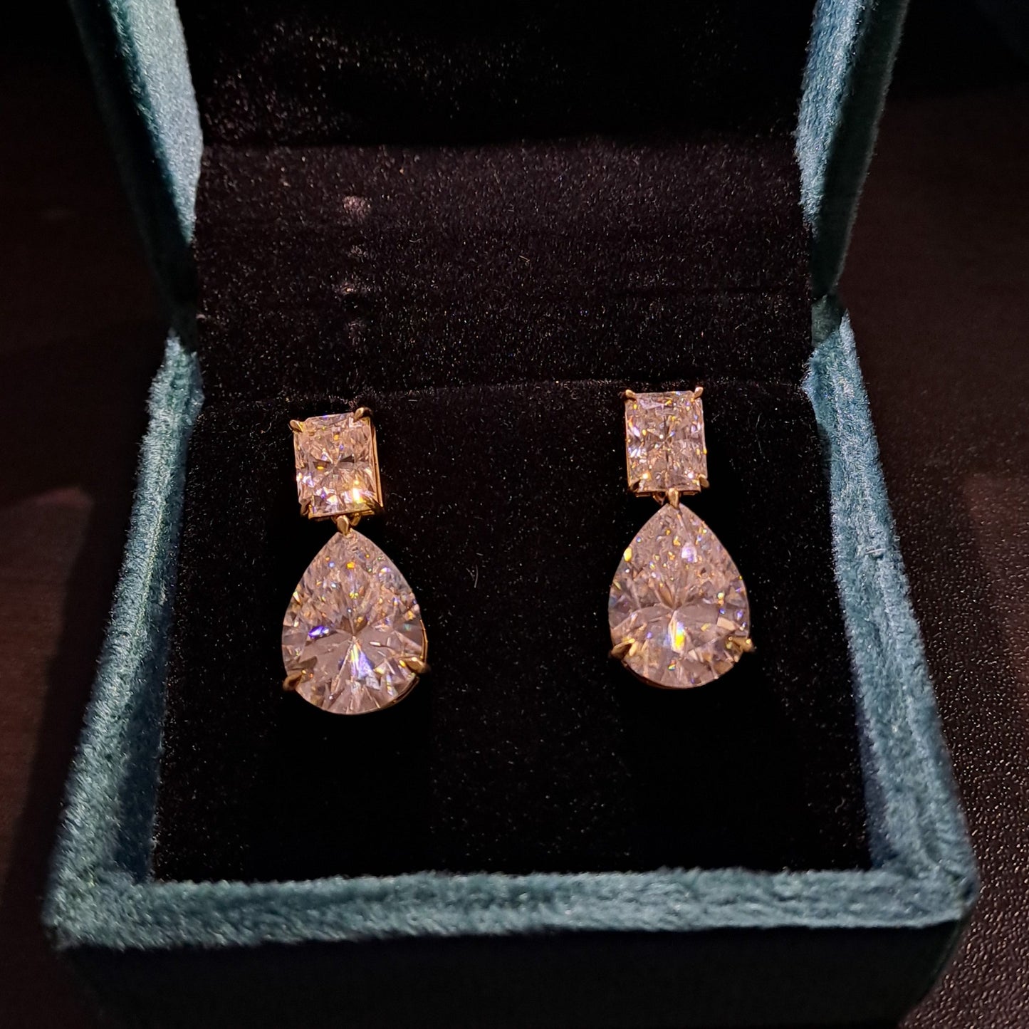 Moissanite Diamond Statement Earrings