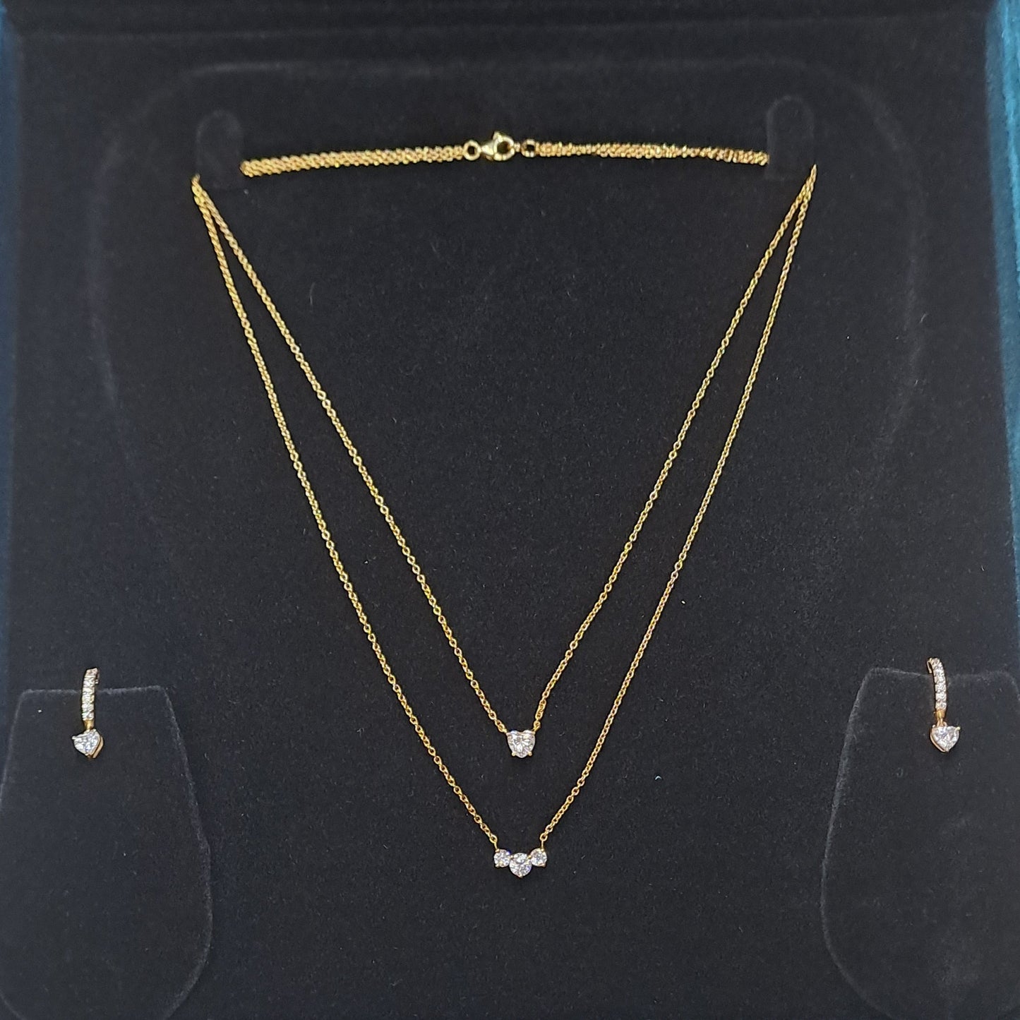 Moissanite Diamond Pendant and Earring set