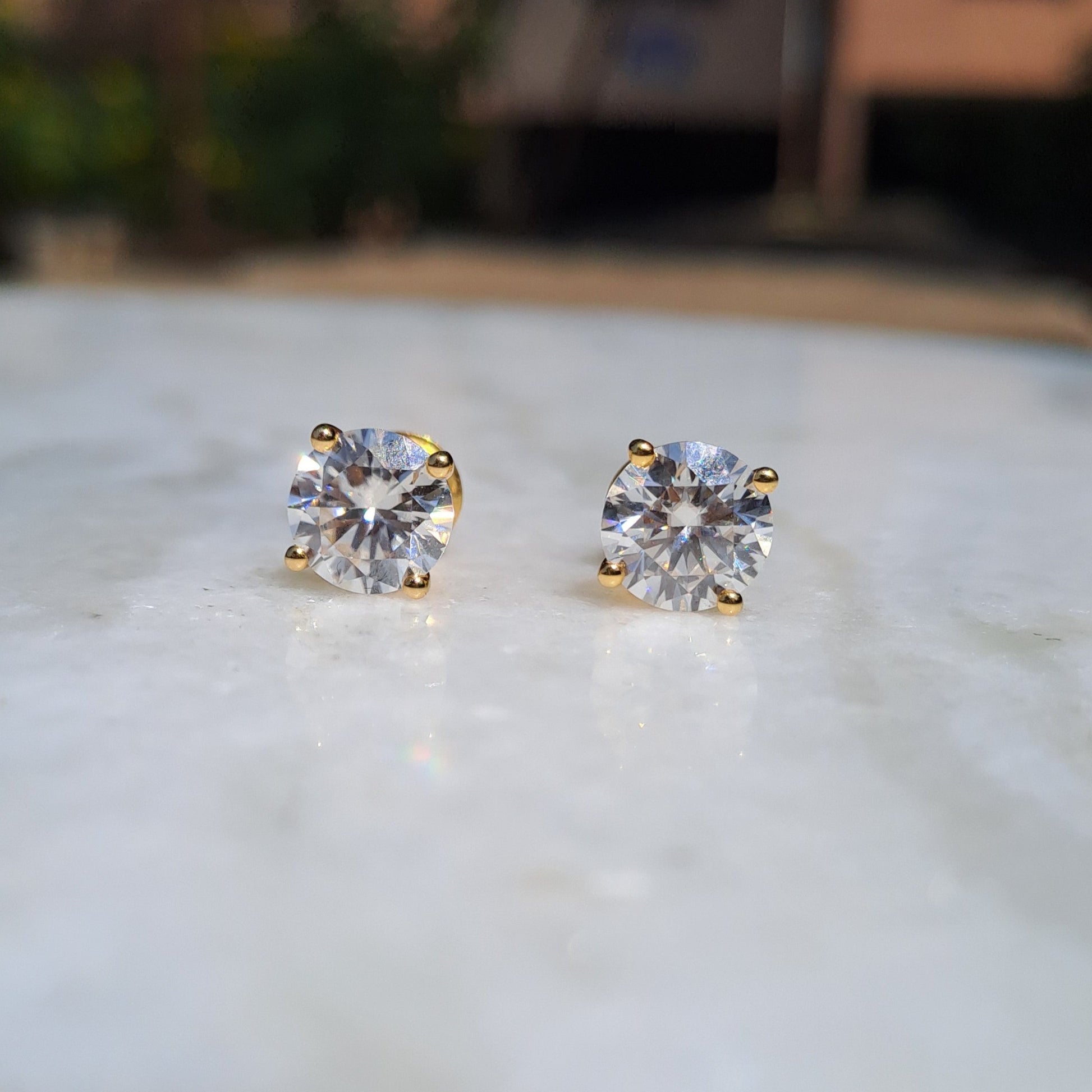 2CT Solitaire Moissanite Diamond Earring