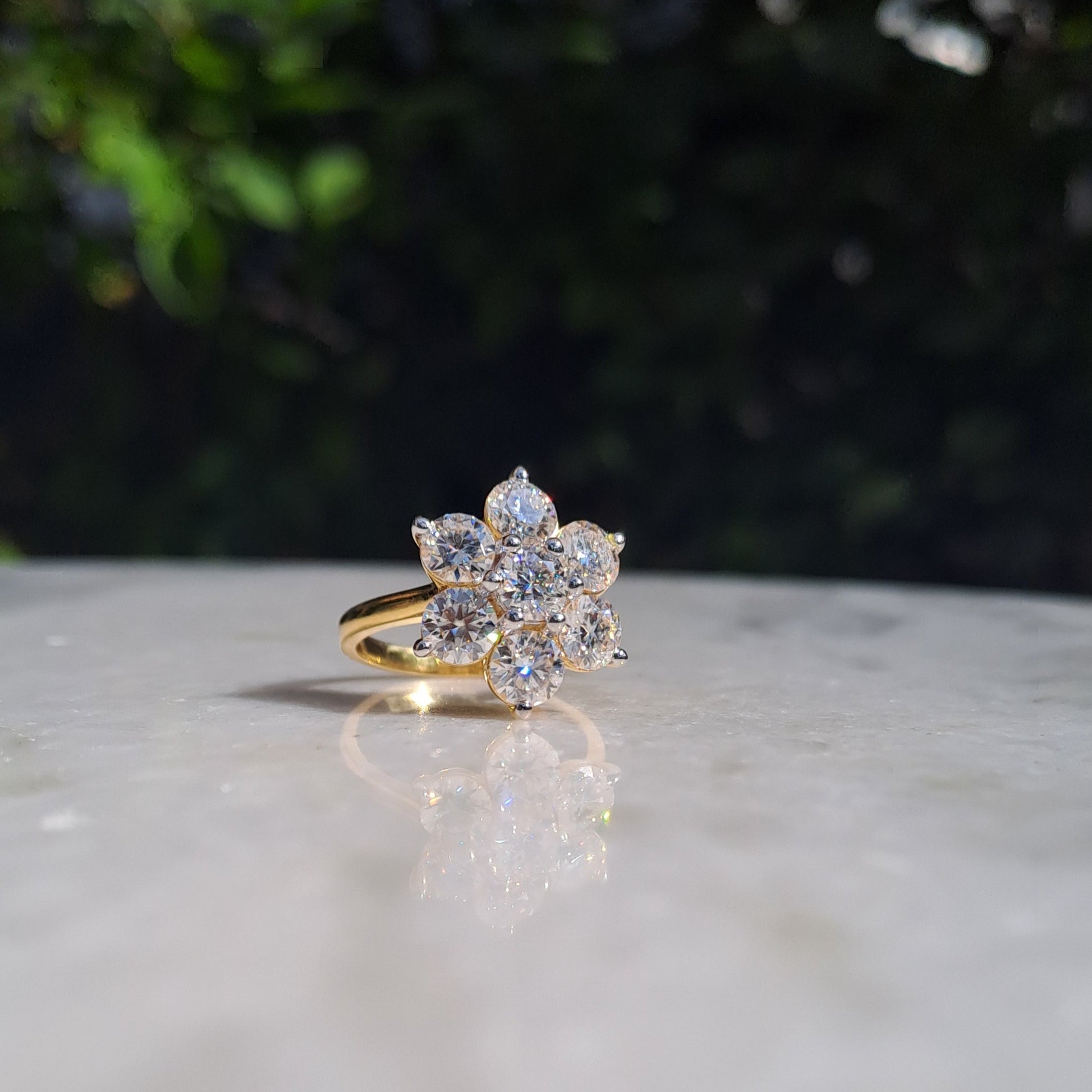 Moissanite diamond Ring in gold