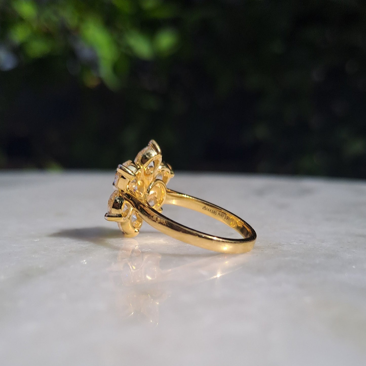 Moissanite diamond Ring in gold