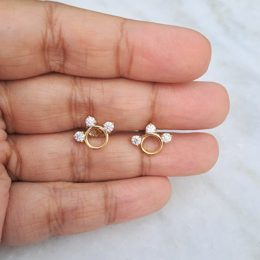 Moissanite diamond Stud Earring