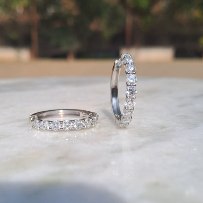 Moissanite Diamond Hoop Earring