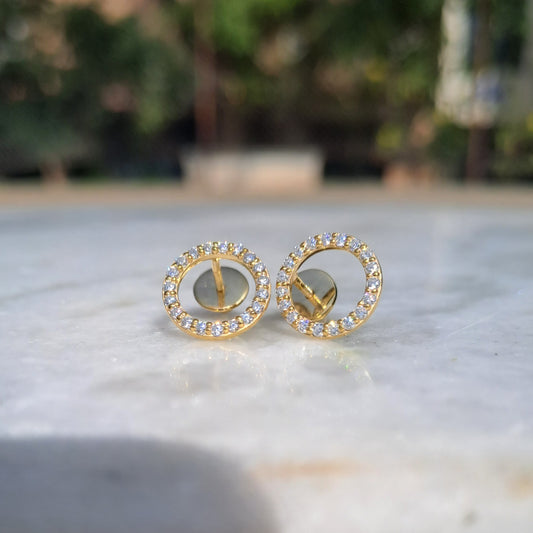 Suha Earrings in Moissanite and Lab Diamond by Vai Ra