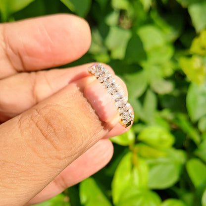 Sharvi Oval Half Eternity Band