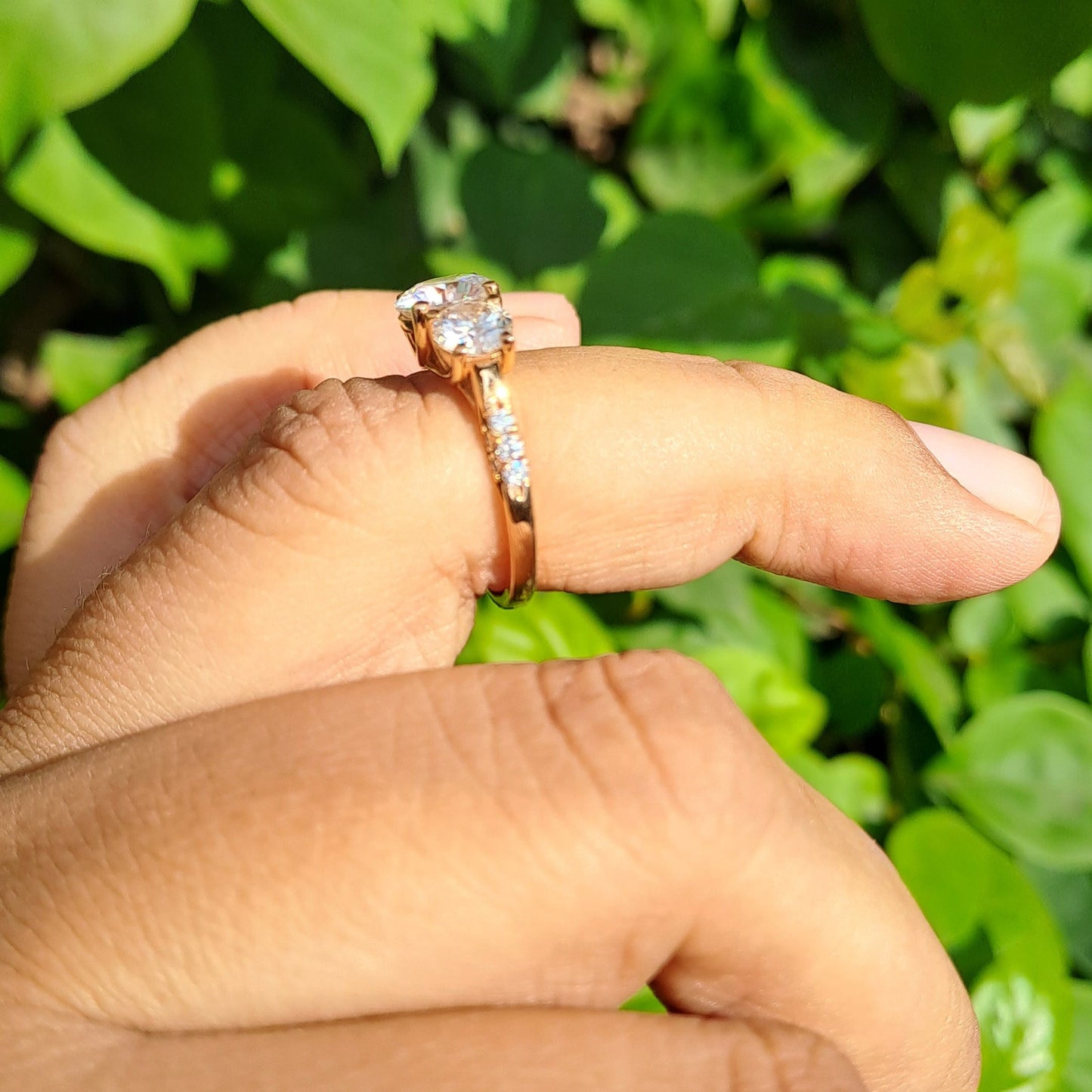 Vai Ra Moissanite Threestone Ring
