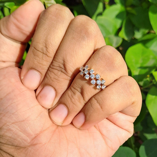 Vai Ra Moissanite mesh ring in gold