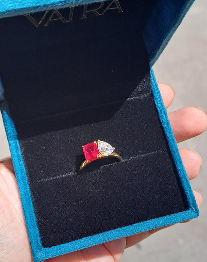 Toi Et Moi Birthstone Diamond Moissanite Ring