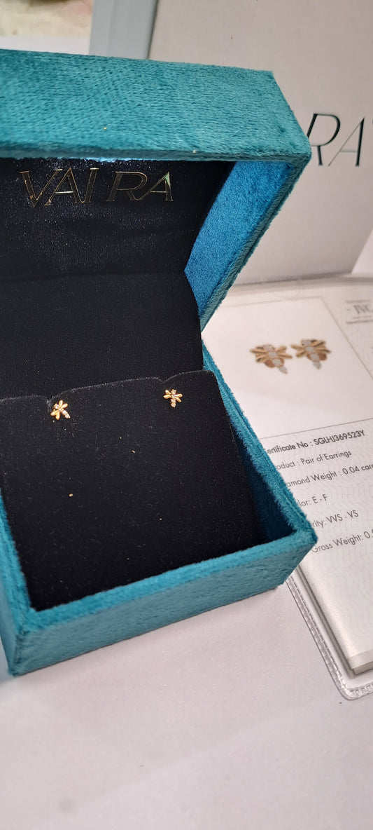 Dragon Fly Ear Piercings in Moissanite and Diamond