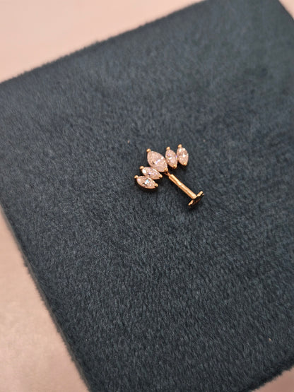 Lotus fixed Bugadi Piercing Earrings