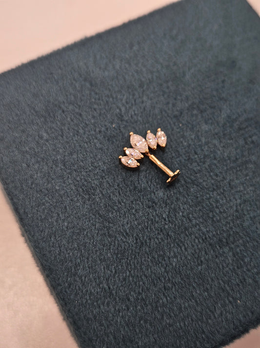 Lotus fixed Bugadi Piercing Earrings