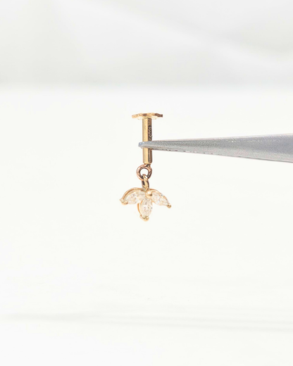 Three Petal Dangler Bugadi Piercing Earring