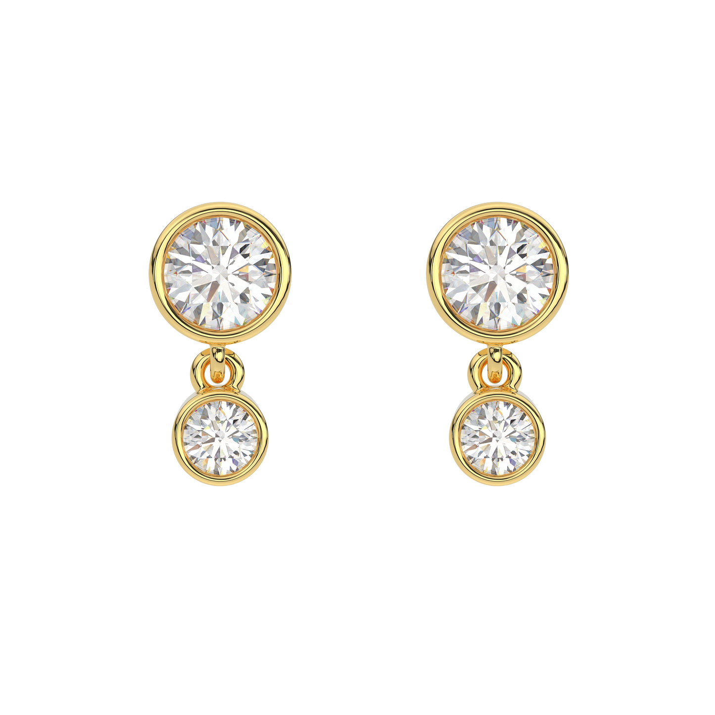 Round Dangler Piercing Earrings