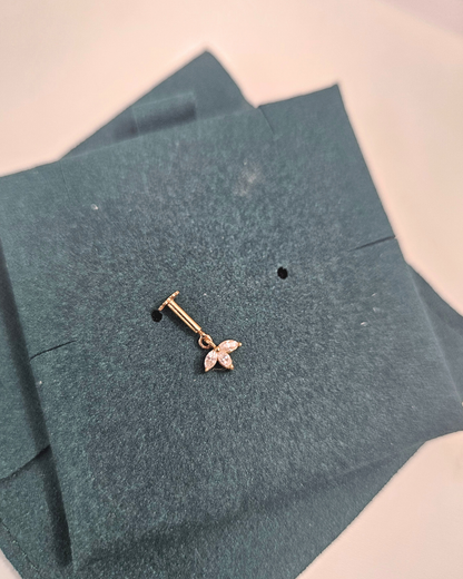 Three Petal Dangler Bugadi Piercing Earring