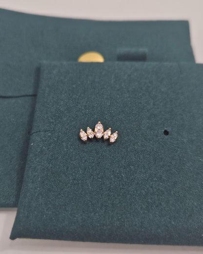 Lotus Cluster Helix Piercing Earring