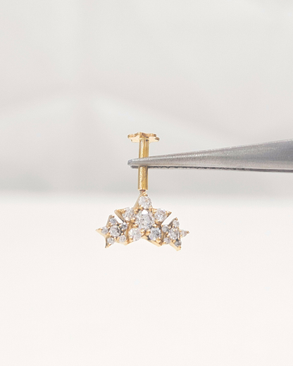 Three Star Bugadi Piercing Earring