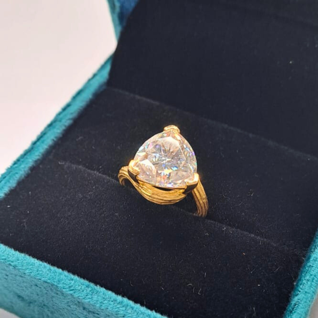 Arkaa 12 CT Trillion Ring in Moissanite by Vai RA
