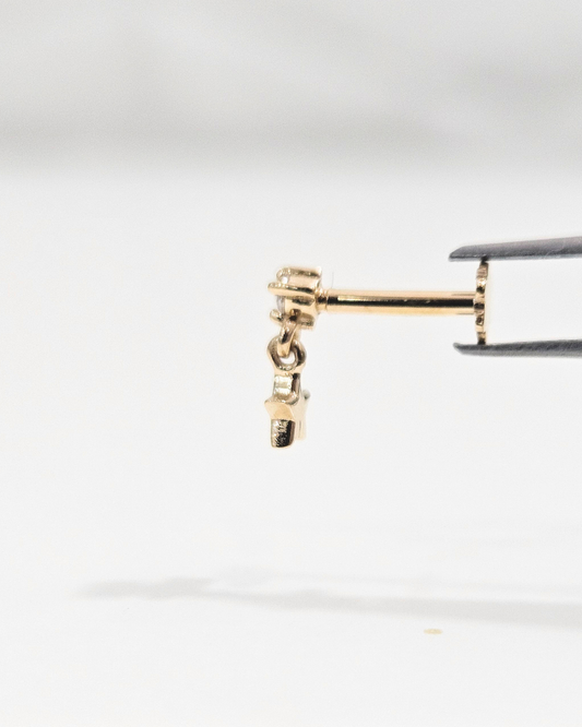 Star Drop Helix Moissanite Piercing earring by Vai Ra