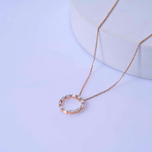 Mia Baguette Pendant in Diamonds and Moissanite by Vai Ra