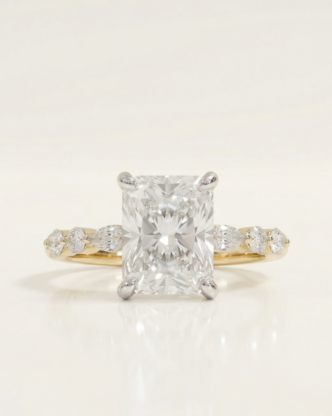 Ziya 3.5 CT Radiant cut engagement ring by Vai Ra