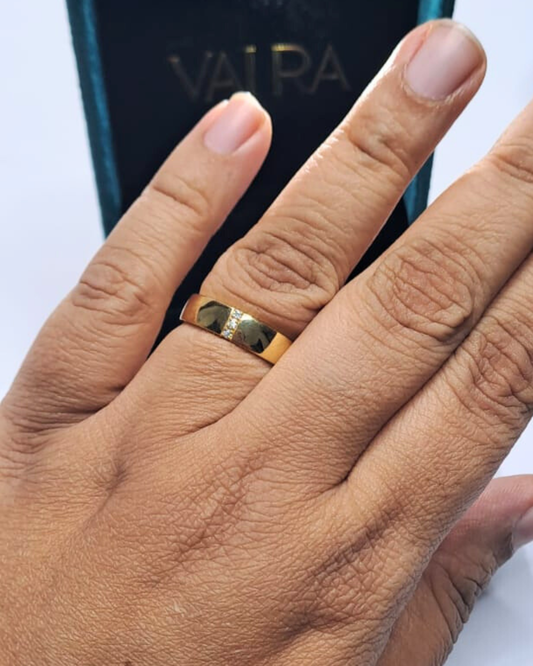 Ursa Men's Band in Moissanite and Diamond by Vai Ra