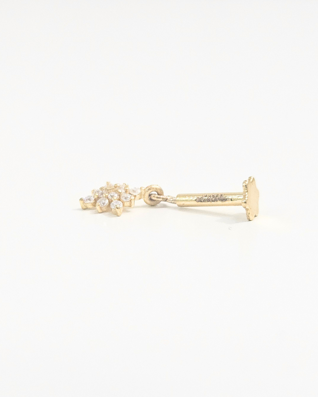 Cosmos Helix Diamond and Moissanite Earring  bugadi by Vai Ra